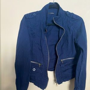 Blue cropped jacket